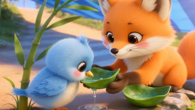 Finn, Bo and the Leaf Cup of Water - kindness story for toddlers