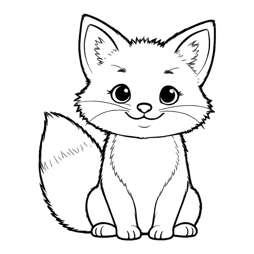 Finn the Fox Coloring Page — free printable for kids