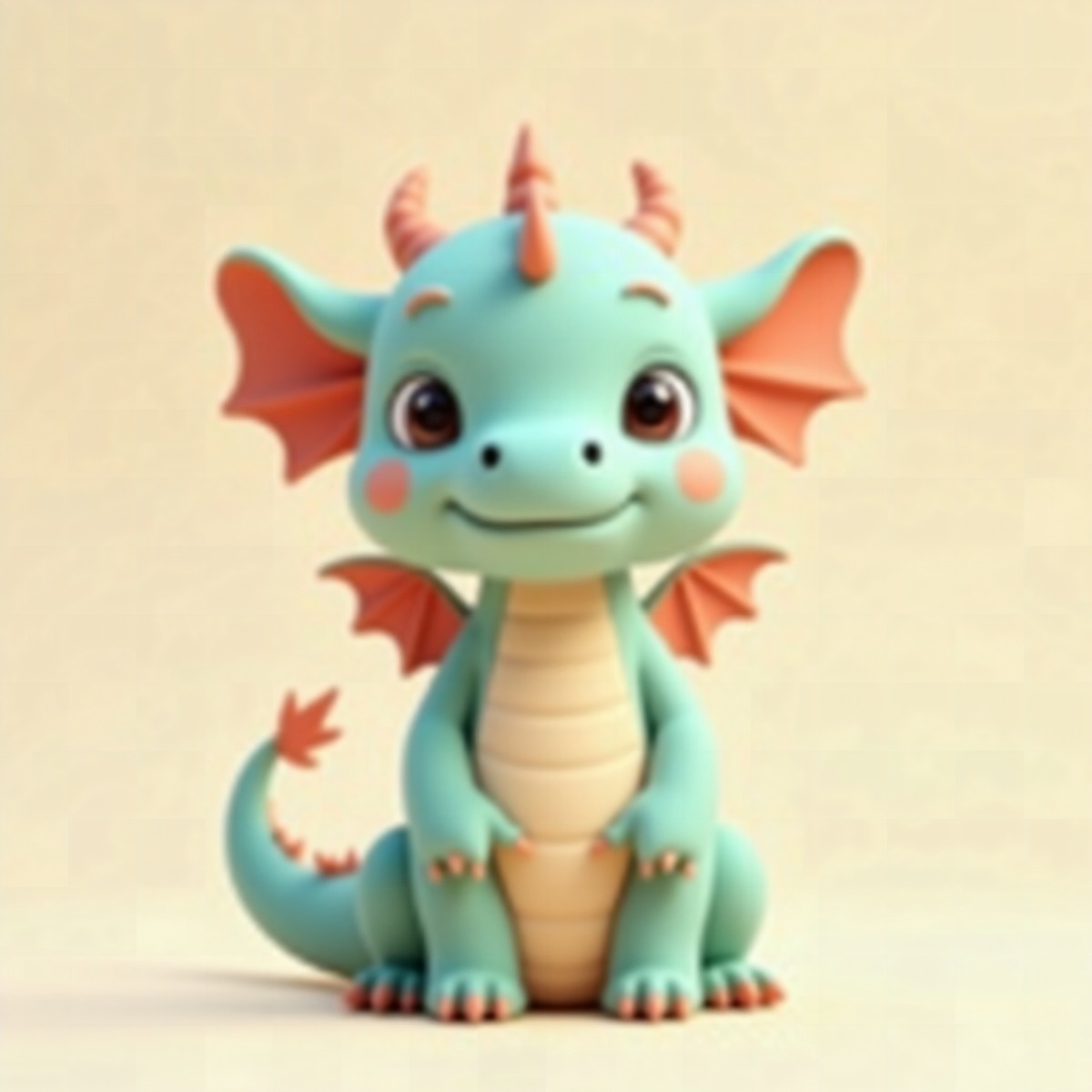Milo the teal baby dragon from Glimmer Valley