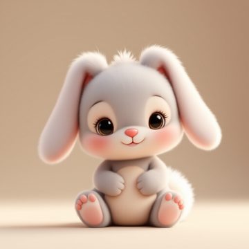 Poppy the grey bunny from Glimmer Valley
