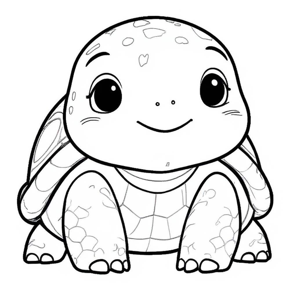 Tuck the Tortoise Coloring Page — free printable for kids